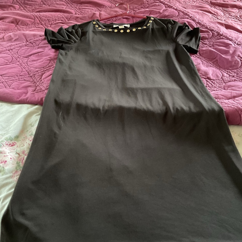 MICHAEL Michael Kors Black Top with Gold Studs